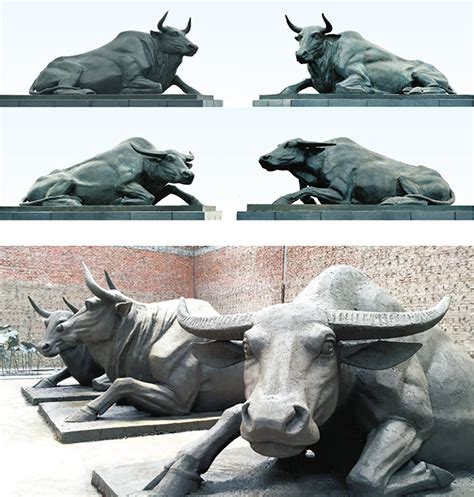 万福大桥铜牛雕塑