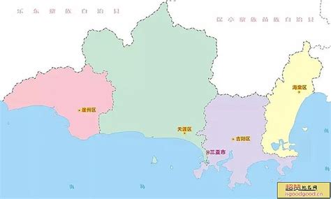 三亚行政区划地图