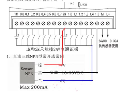 三菱fx1s-30mr三线传感器接线图