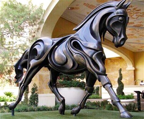 不锈钢马抽象景观雕塑厂