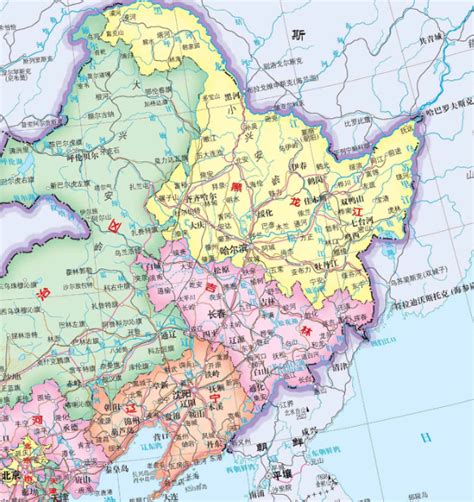 东三省地图全图高清版大图