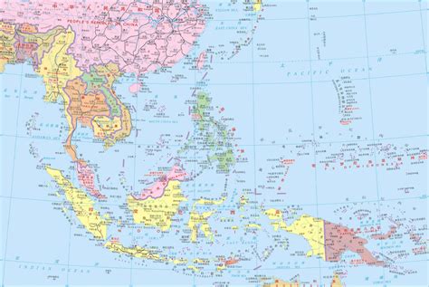 东南亚地图中文版全图