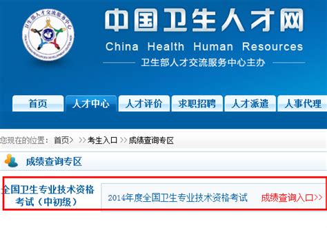 中国卫生人才网官网登录入口成绩单打印