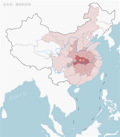 中国地图上湖北的位置