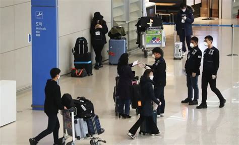 中国旅客入境韩国隔离