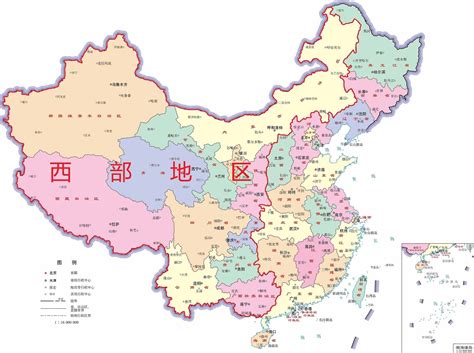 中国西部旅游地图