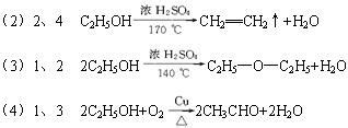 乙醇燃烧化学反应方程式