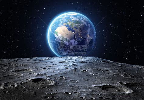 从月球看地球真实照片