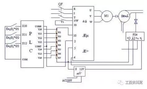 位移传感器在plc的硬件接线图