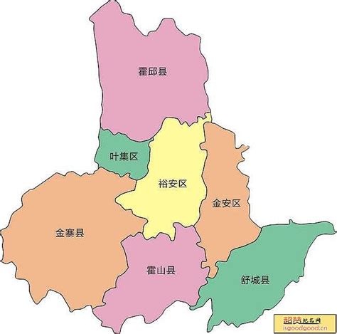 六安市市区划分图