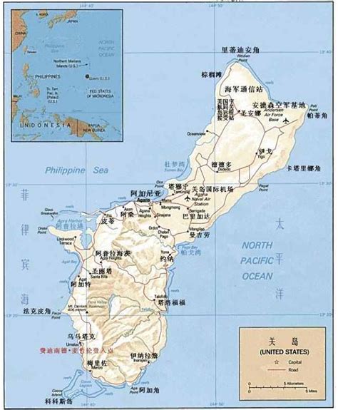 关岛位置地图图片