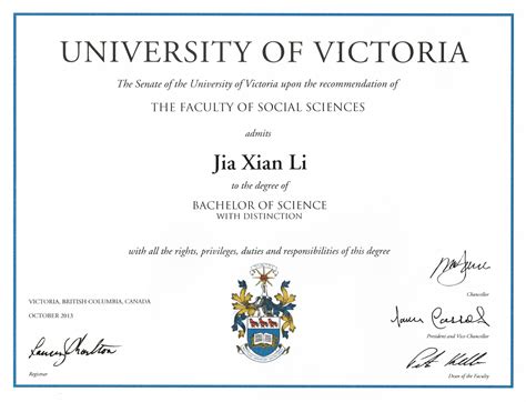 加拿大大学博士毕业证图片