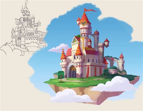 动漫城堡背景图