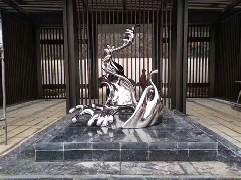 北京不锈钢铁艺波浪雕塑