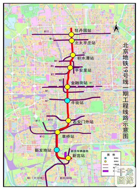北京地铁19号线线路图
