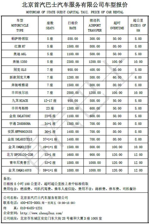 北京婚庆租车价格一览表