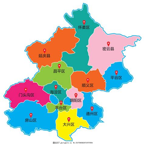 北京市地图ppt素材