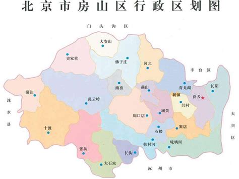 北京市房山区乡镇地图