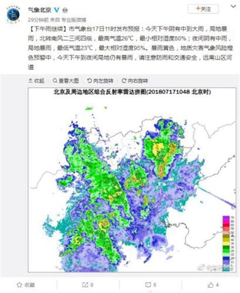 北京暴雨时间预报
