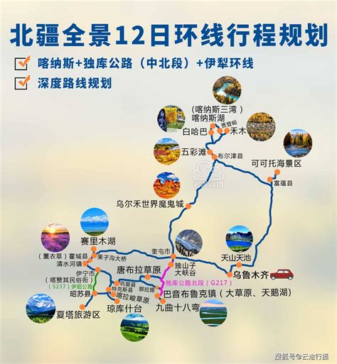 北疆旅游景点地图