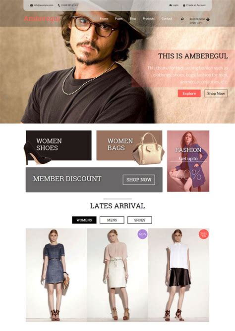 北美服装网站设计案例