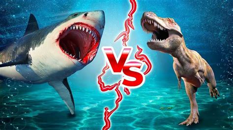 十只霸王龙vs巨齿鲨