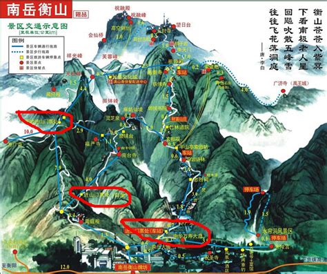 南岳衡山旅游景点地图