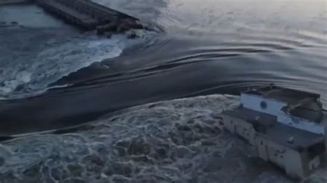 卡霍夫卡大坝被炸视频完整版