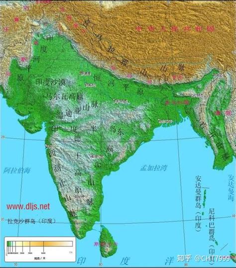 印度河流地图高清版大图