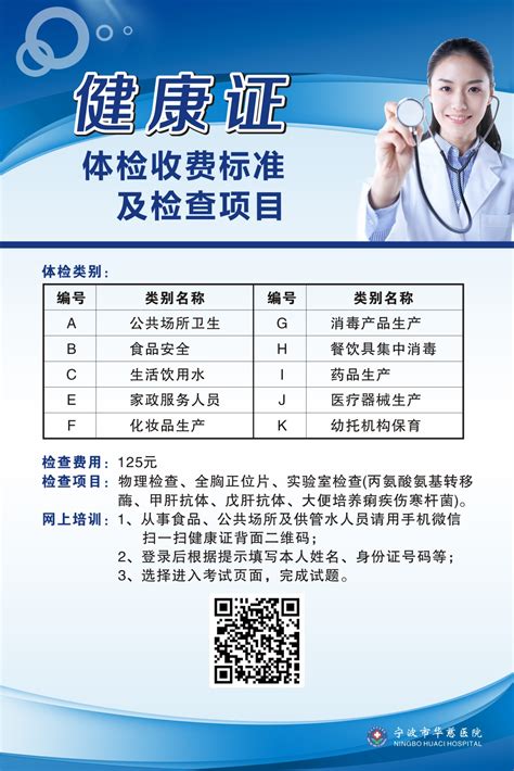 台州健康证体检项目