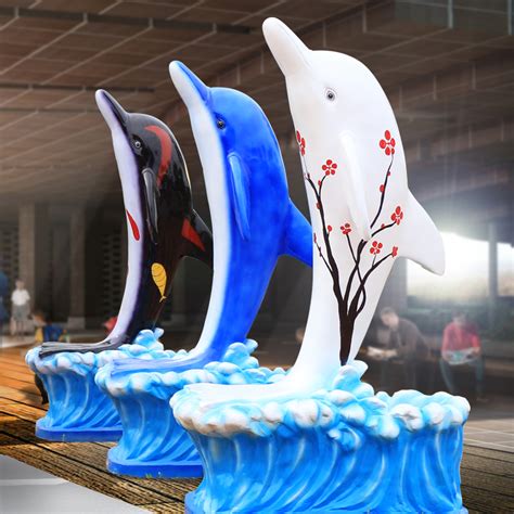 台州玻璃钢海豚雕塑价格