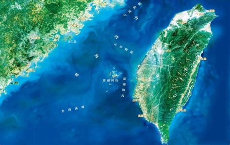 台湾海峡卫星地图
