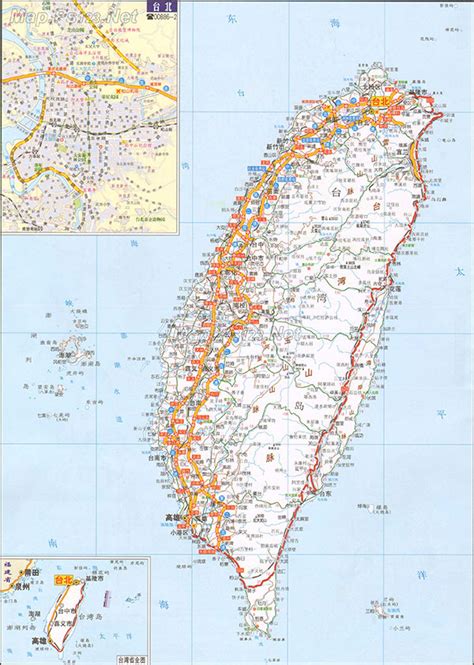 台湾省交通地图