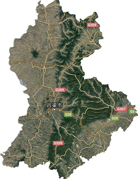 吕梁市地形图