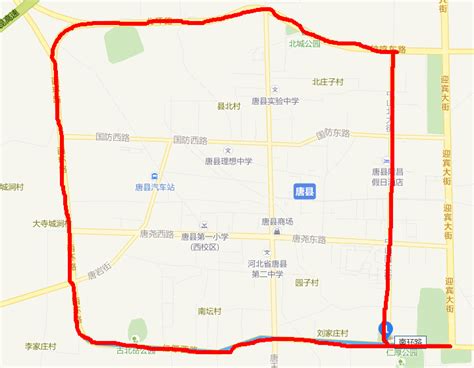 唐县限行区域示意图