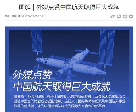 外媒点赞中国航天新成就