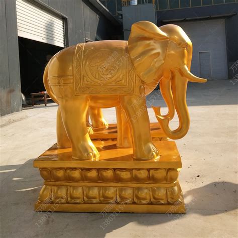 大型大象玻璃钢雕塑