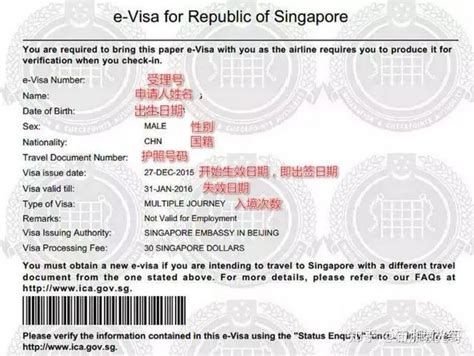 学生新加坡签证所需资料
