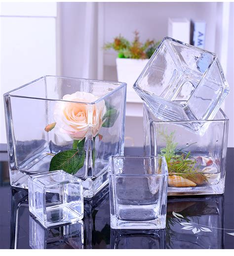 定制正方形加厚玻璃花盆