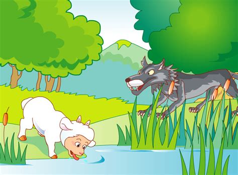 小羊河边喝水和狼的故事