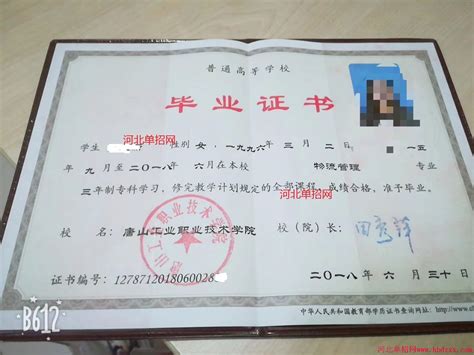 山东省职业学校毕业证书图片
