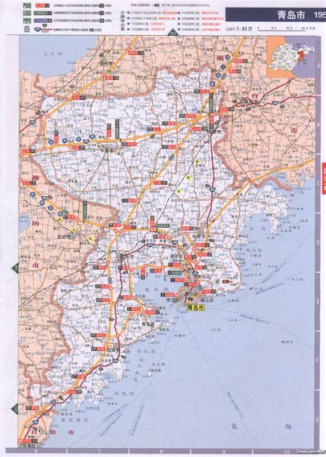 山东青岛市地图交通图