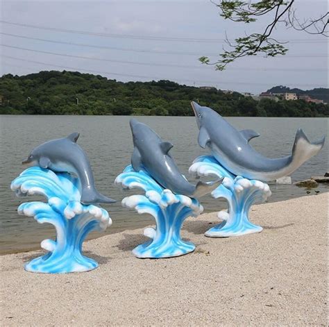 广东海豚雕塑艺术小品