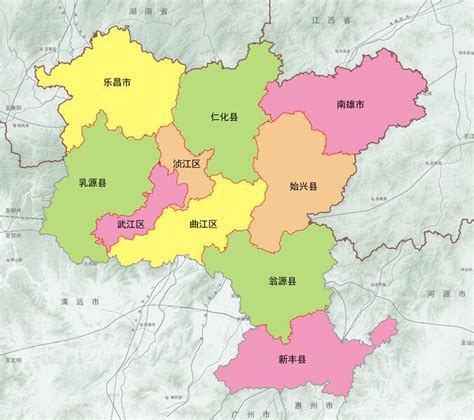 广东省韶关市地图全图高清版