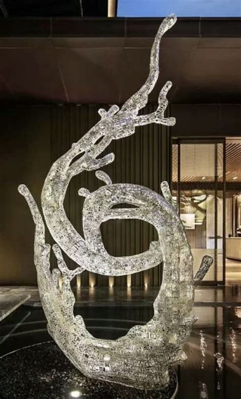 广东酒店不锈钢雕塑摆件造景艺术