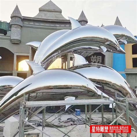 广东镜面不锈钢海豚雕塑定制