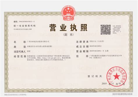 广州办理企业营业执照