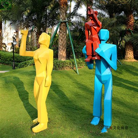 彩色校园玻璃钢人物雕塑