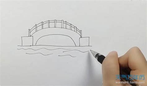 彩虹桥素描图片简笔画