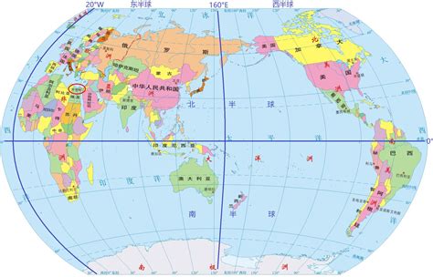 怎么看世界地图的东西南北